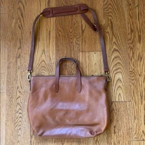 Madewell leather bag handles and shoulder strap